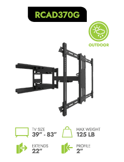 KANTO - Outdoor Dual Stud Articulating TV Mount