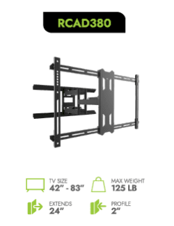 KANTO - Dual Stud Articulating TV Mount