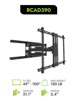 KANTO - Dual Stud Articulating TV Mount