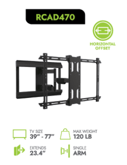 KANTO - Dual Stud Articulating TV Mount