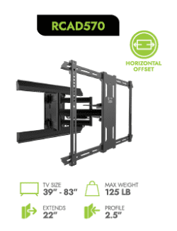 KANTO - Dual Stud Articulating TV Mount