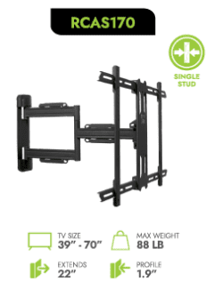 KANTO - Single Stud Articulating TV Mount