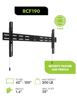 KANTO - Low Profile Fixed TV Mount