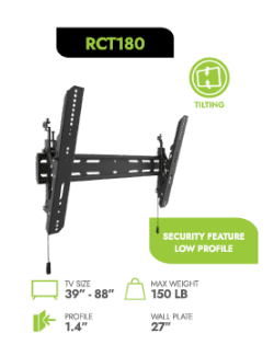 KANTO - Low Profile Tilting TV Mount