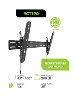 KANTO - Low Profile Tilting TV Mount